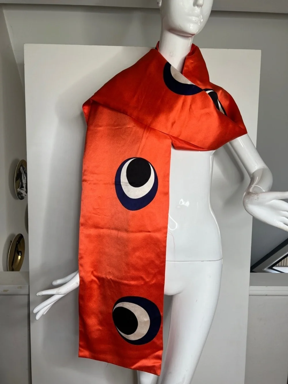 100% Silk Double Sided 87” x 10” Wrap Shawl Scarf